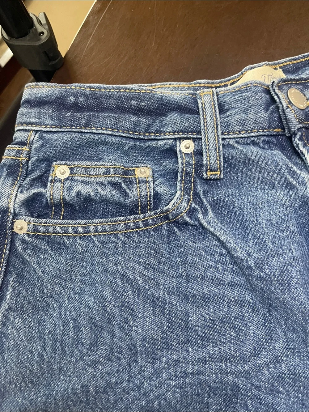 NWT Universal Thread Women's High Rise Long Denim Shorts Size 6R | Raw Hem